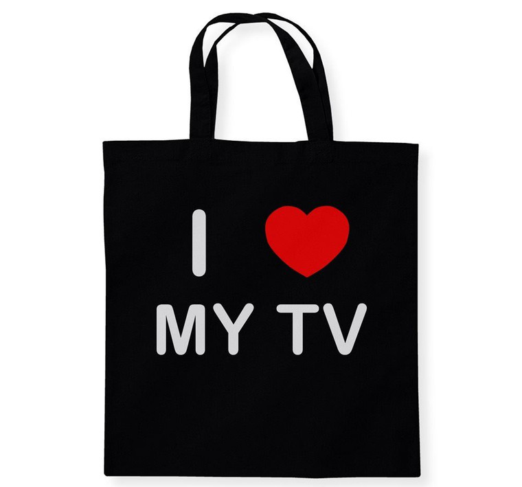 I Love My Tv - Cotton Tote Bag