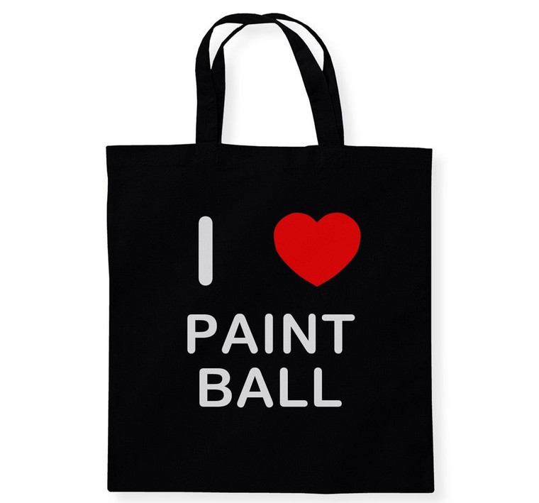 I Love Paint Ball - Cotton Tote Bag