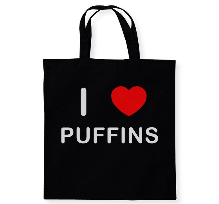 I Love Puffins - Cotton Tote Bag