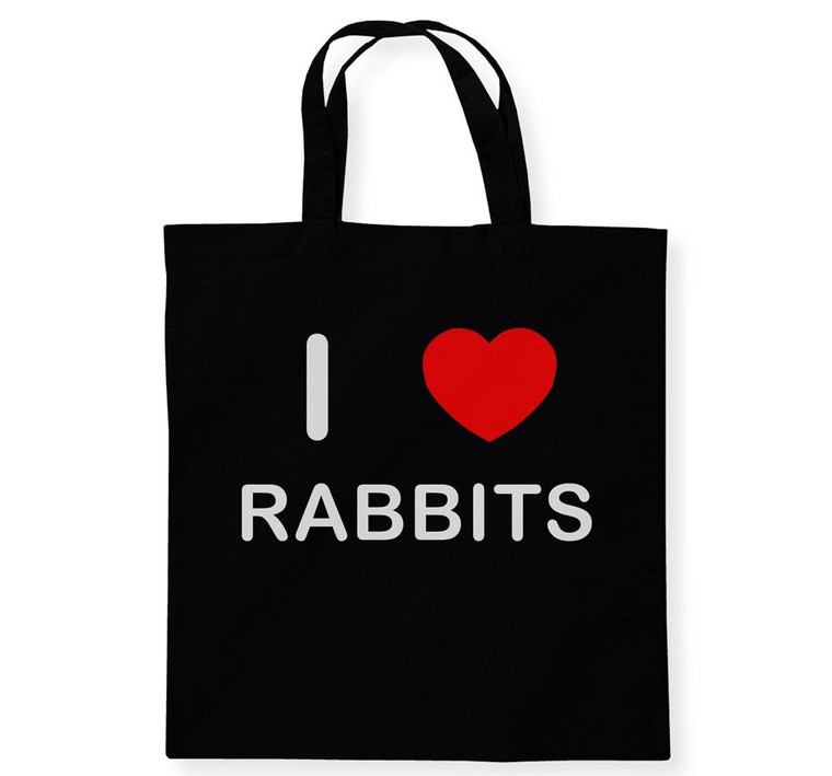 I Love Rabbits - Cotton Tote Bag