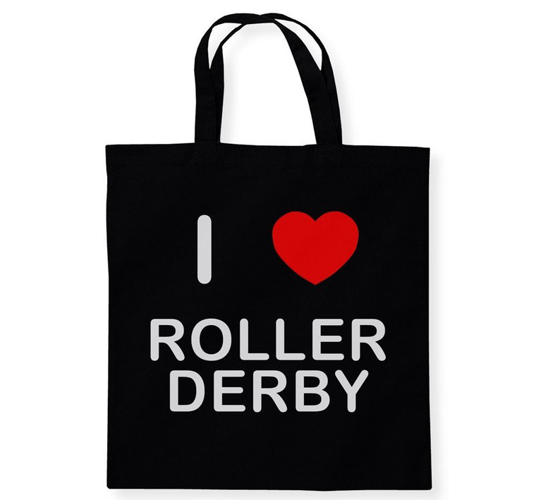 I Love Roller Derby - Cotton Tote Bag