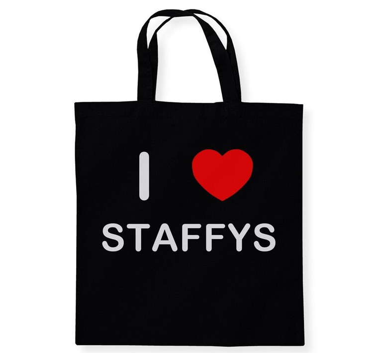 I Love Staffys - Cotton Tote Bag