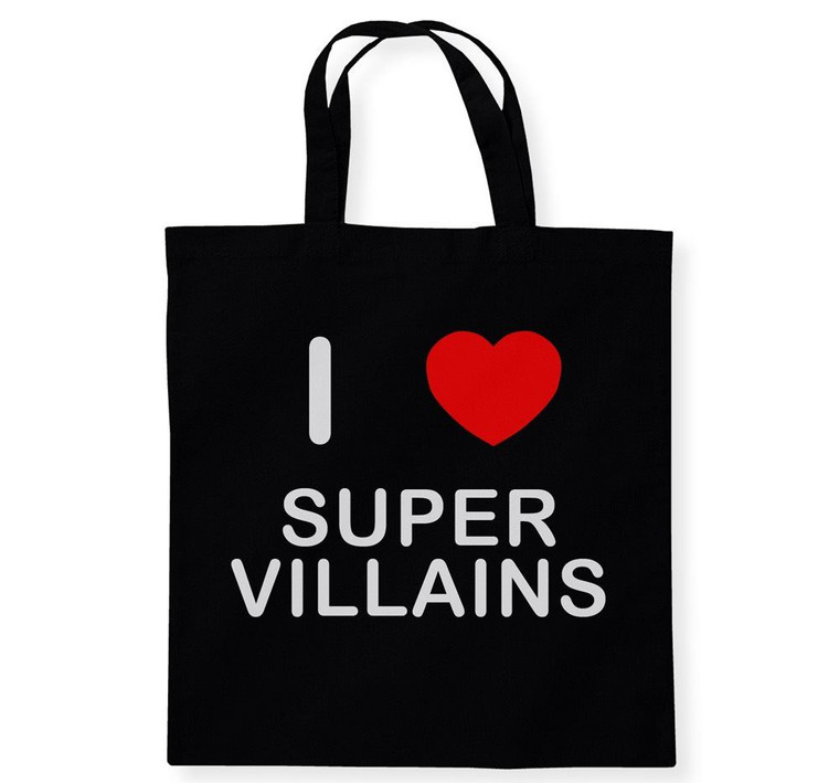 I Love Super Villains - Cotton Tote Bag