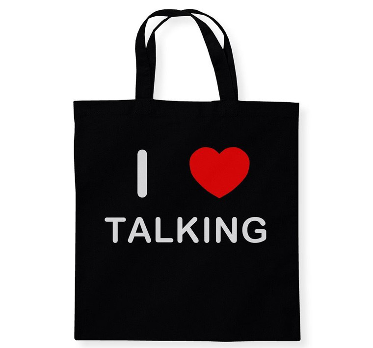 I Love Talking - Cotton Tote Bag