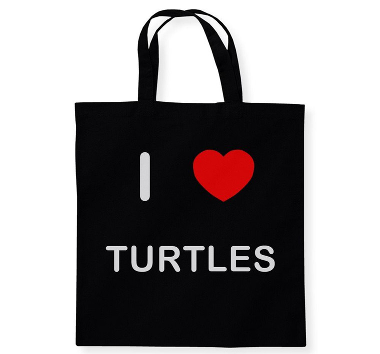 I Love Turtles - Cotton Tote Bag