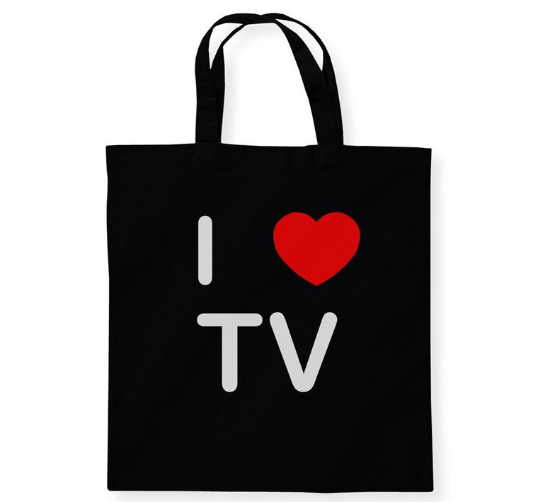 I Love TV - Cotton Tote Bag