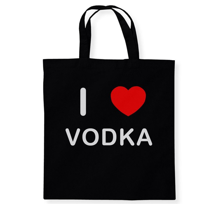 I Love Vodka - Cotton Tote Bag
