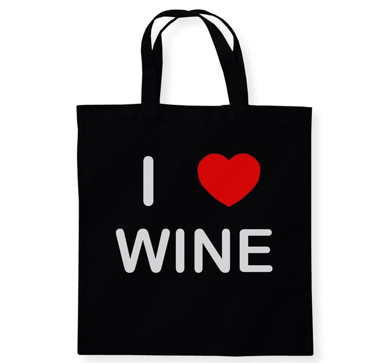 I Love Wine - Cotton Tote Bag