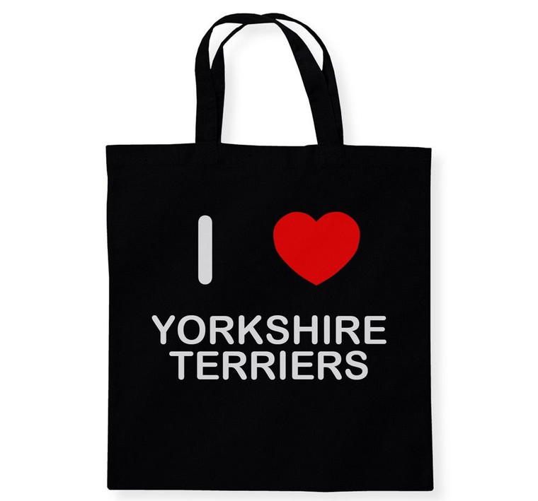 I Love Yorkshire Terriers - Cotton Tote Bag