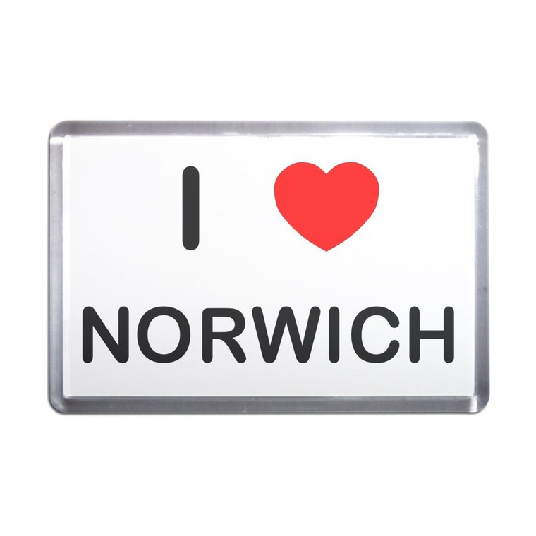 I Love Norwich - Plastic Fridge Magnet