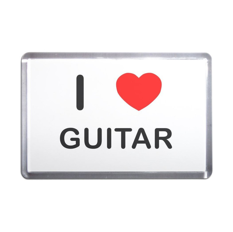 I Love Guitar - Plastic Fridge Magnet