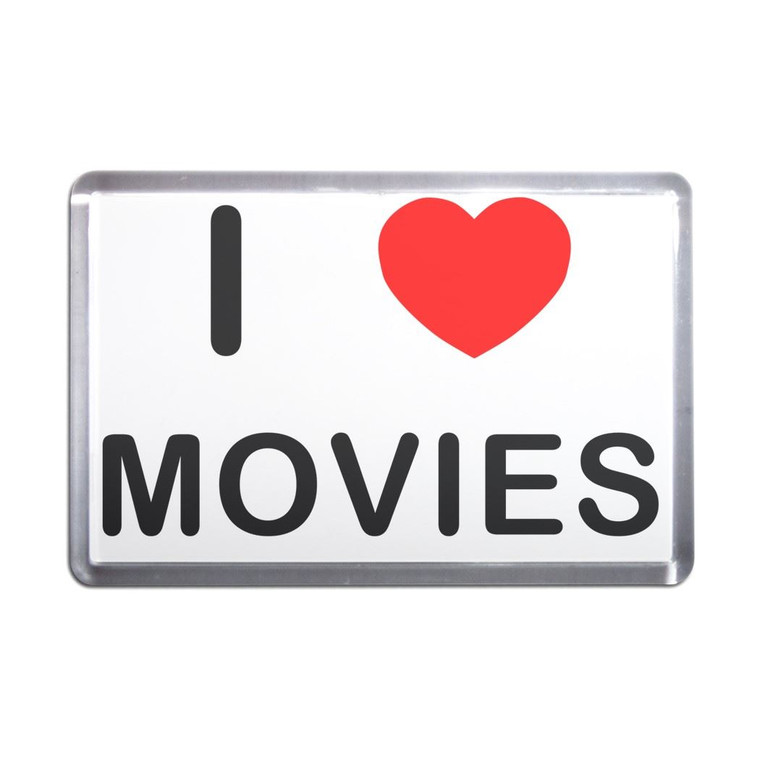 I love Movies - Plastic Fridge Magnet