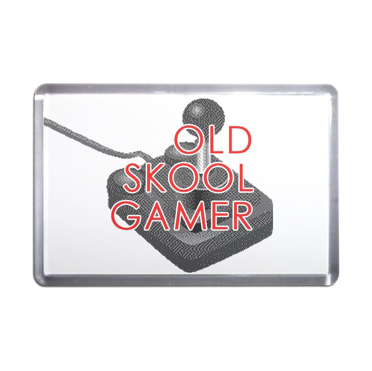 Old Skool Gamer - Plastic Fridge Magnet