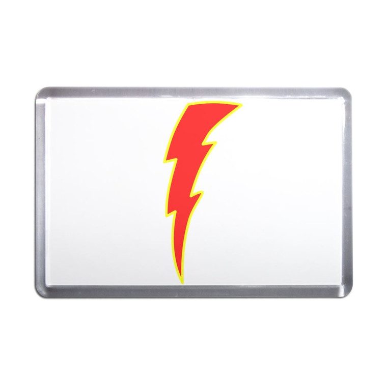 Lightning Bolt Red - Plastic Fridge Magnet