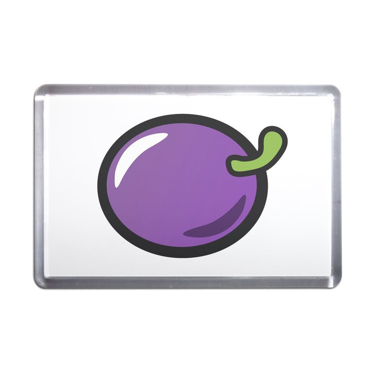 Fruit Machine Plum - Plastic Fridge Magnet