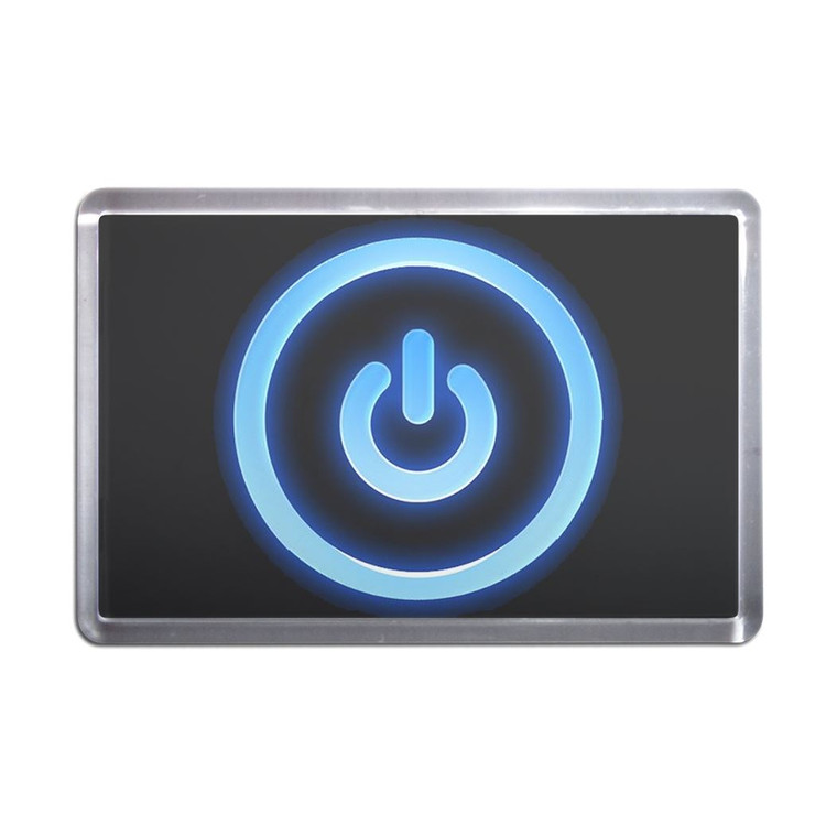 Power On/Off - Plastic Fridge Magnet