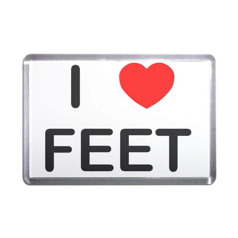 I Love Feet - Plastic Fridge Magnet