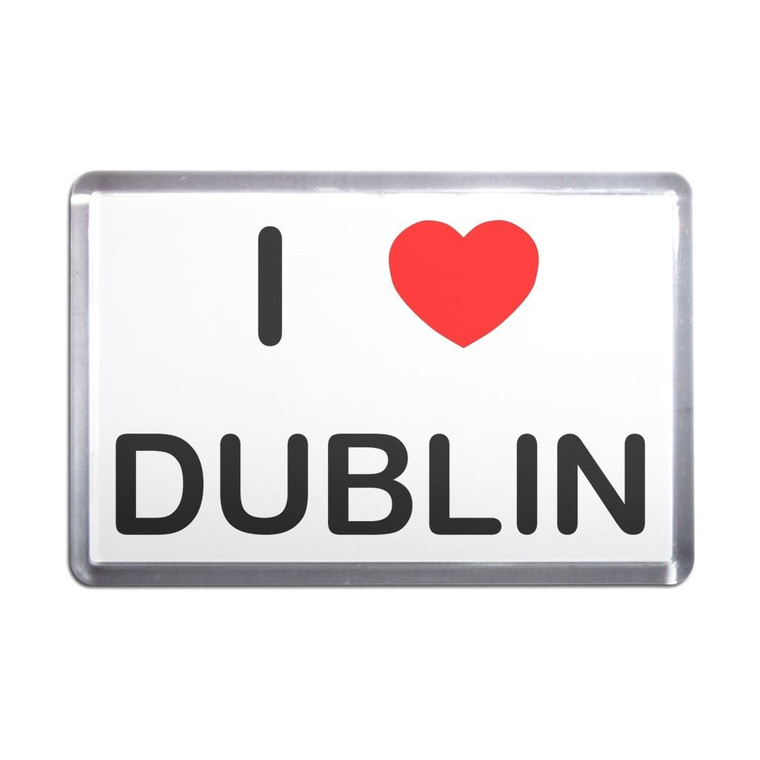 I Love Dublin - Plastic Fridge Magnet