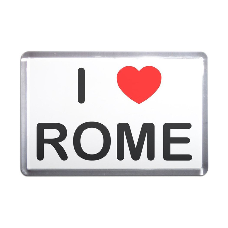 I Love Rome - Plastic Fridge Magnet