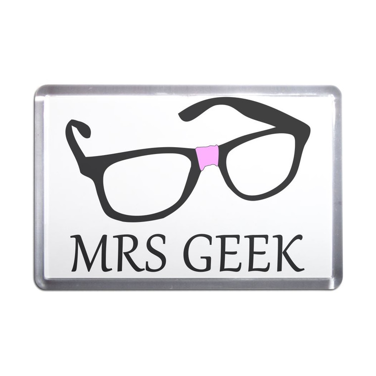 Mrs Geek - Plastic Fridge Magnet