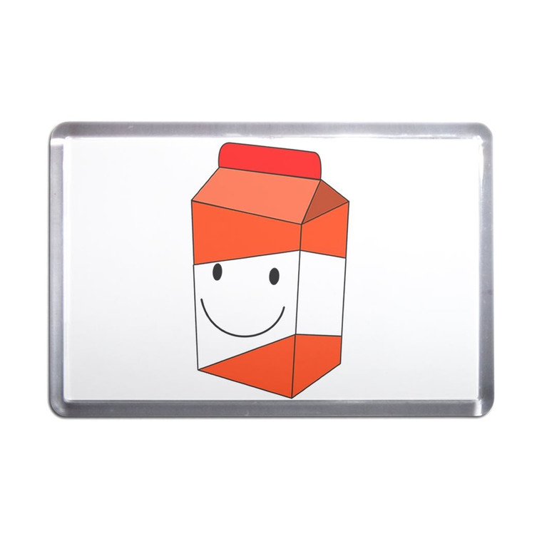 Orange Juice Carton - Plastic Fridge Magnet