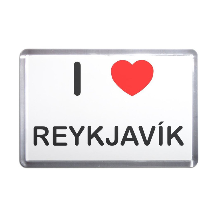 I Love Reykjavik - Plastic Fridge Magnet