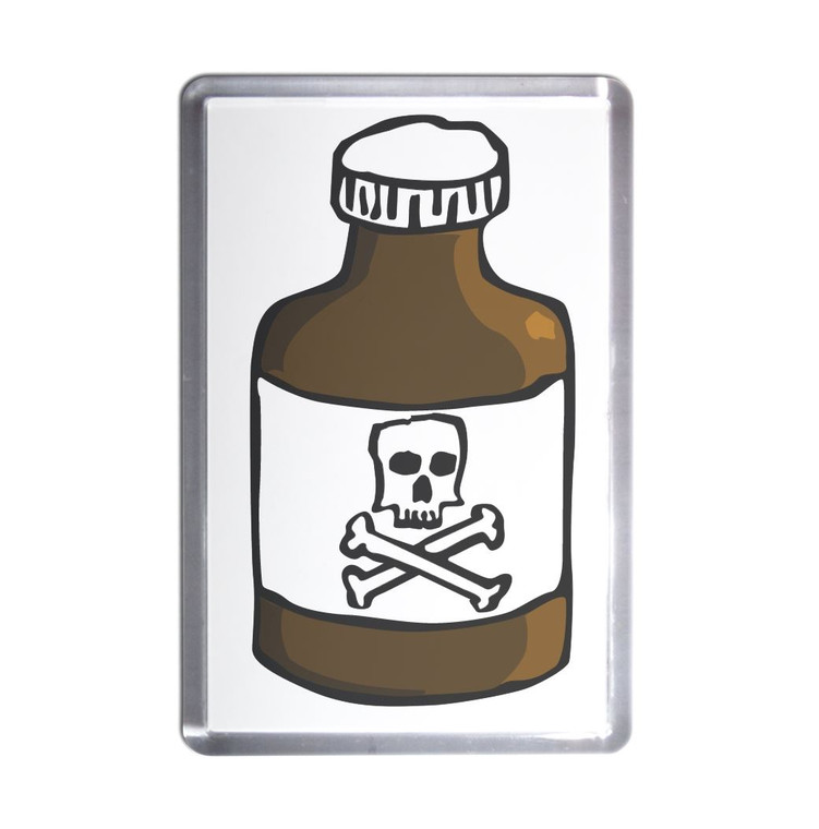 Poison Bottle - Plastic Fridge Magnet