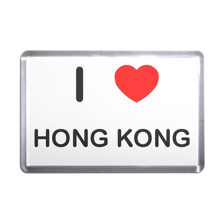 I Love Hong Kong - Plastic Fridge Magnet