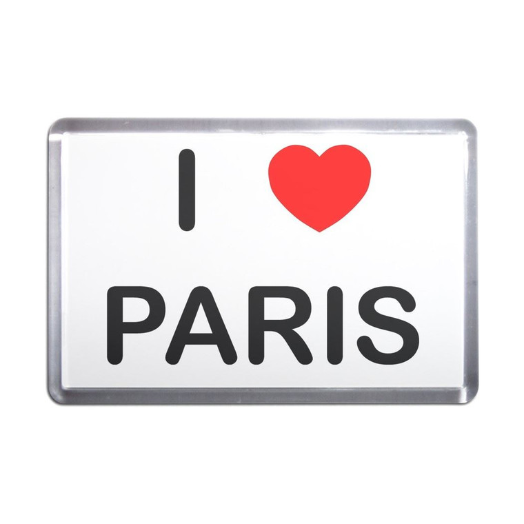 I Love Paris - Plastic Fridge Magnet
