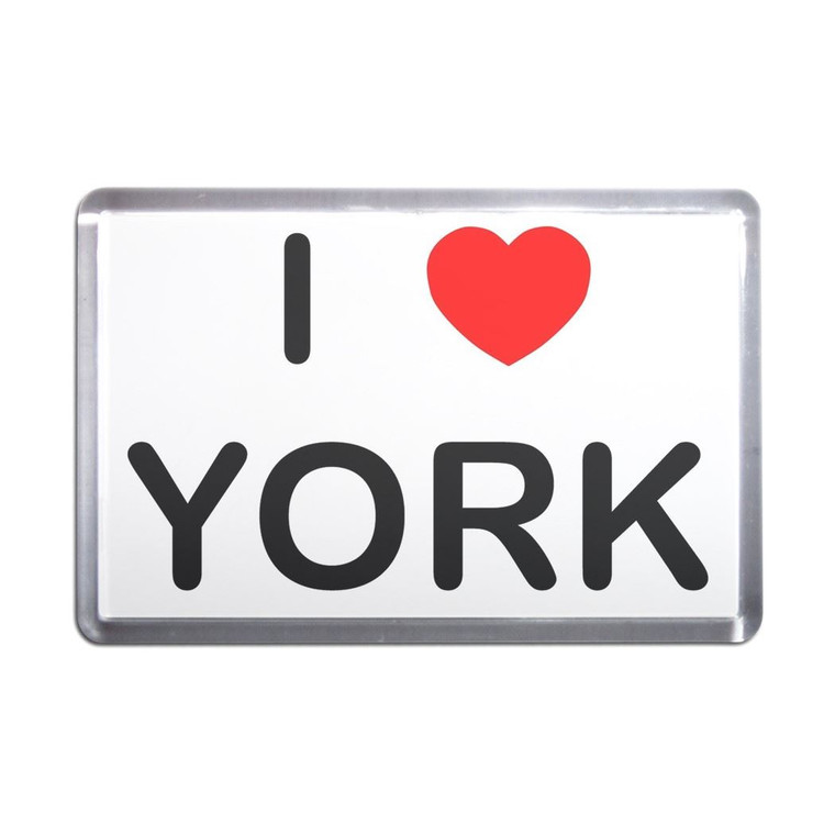 I Love York - Plastic Fridge Magnet