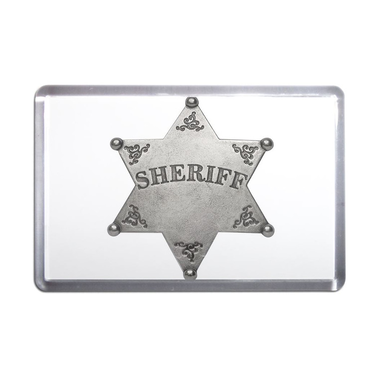 Sheriff Badge - Plastic Fridge Magnet