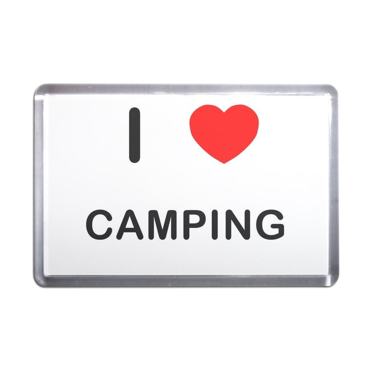 I Love Camping - Plastic Fridge Magnet