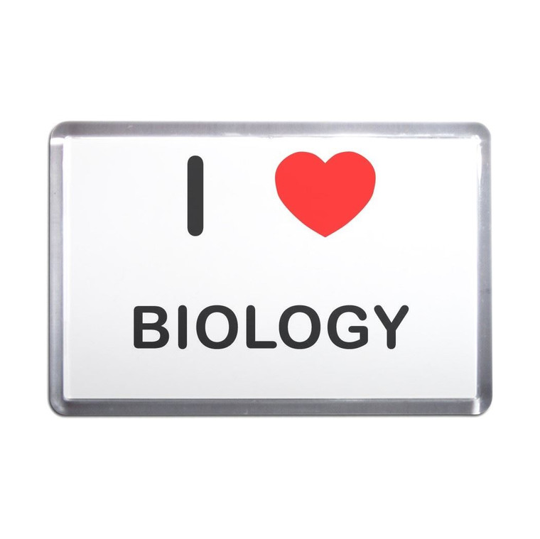 I Love Biology - Plastic Fridge Magnet