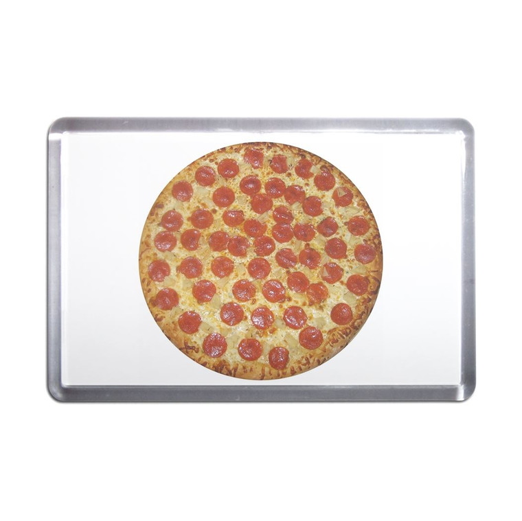 Pepperoni Pizza - Plastic Fridge Magnet