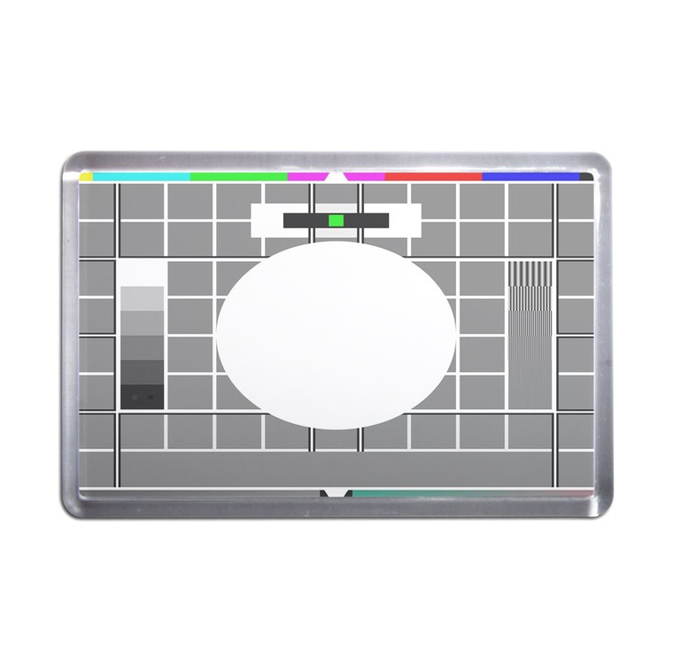 TV Test Card - Plastic Fridge Magnet