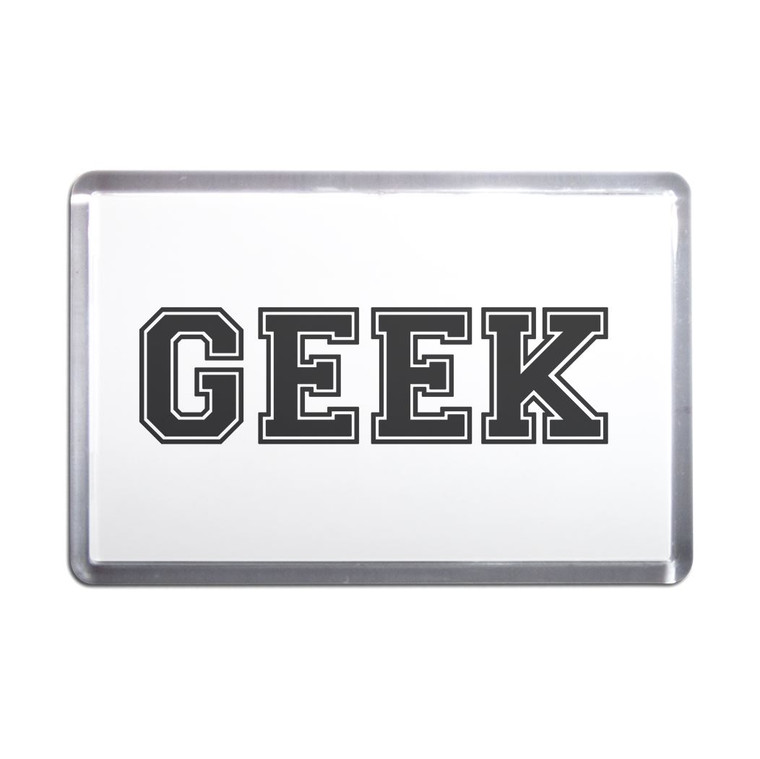 Varsity Geek - Plastic Fridge Magnet