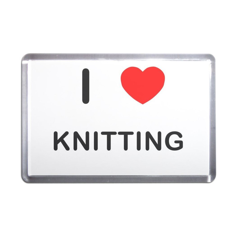I Love Knitting - Plastic Fridge Magnet