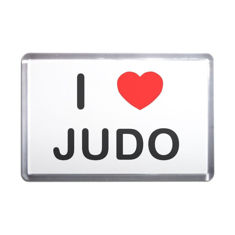 I Love Judo - Plastic Fridge Magnet