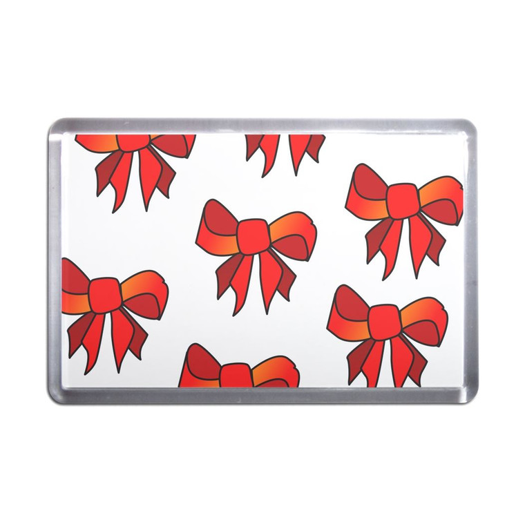 Bow Pattern - Plastic Fridge Magnet