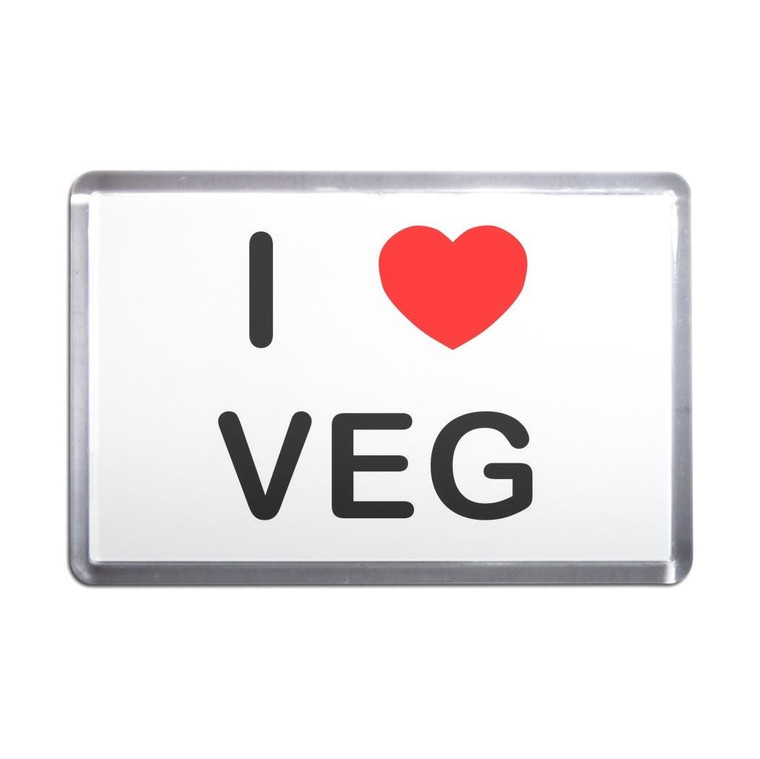 I Love Veg - Plastic Fridge Magnet