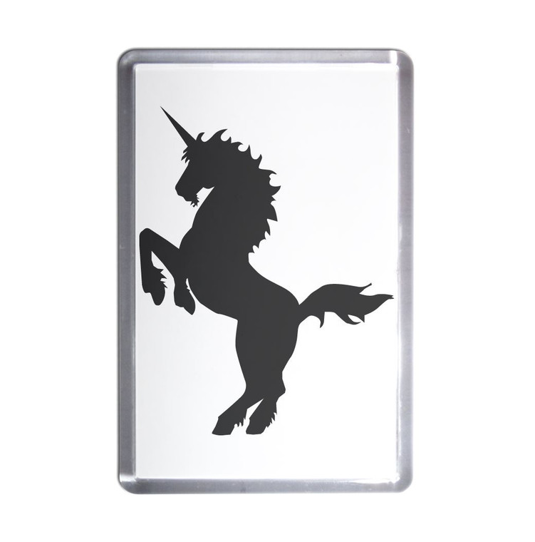 Unicorn Silhouette - Plastic Fridge Magnet