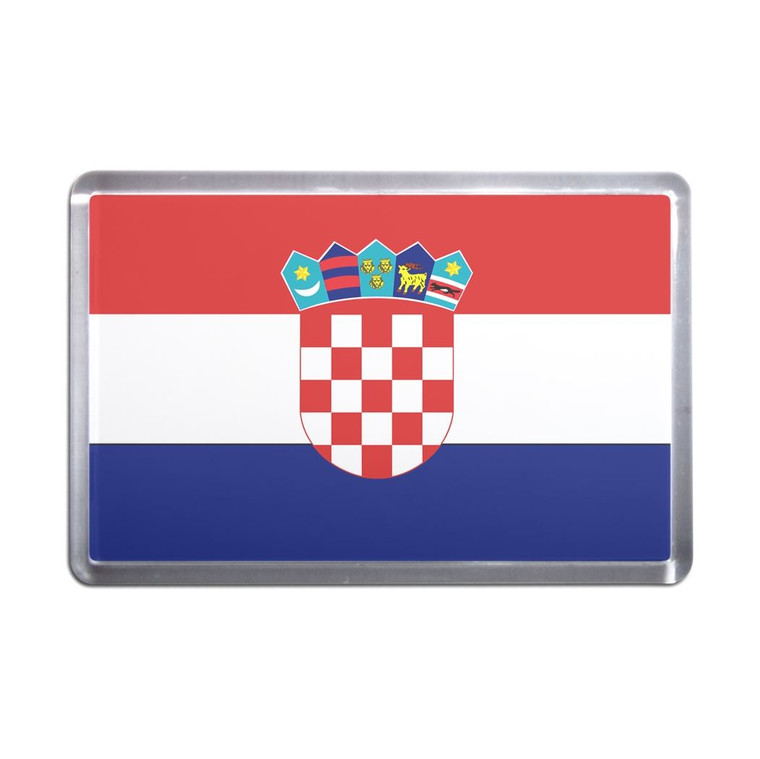 Croatia Flag - Plastic Fridge Magnet