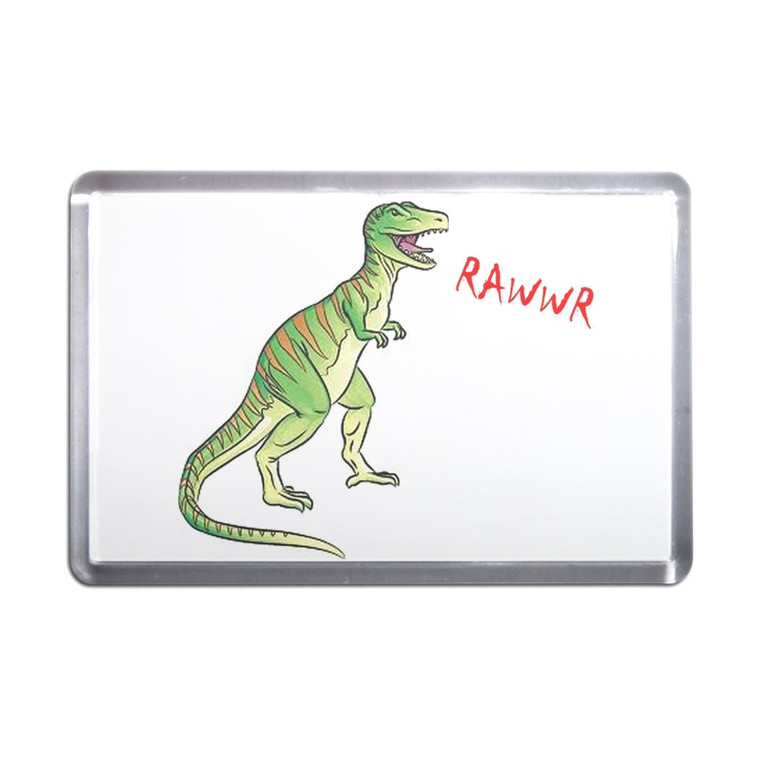 Dinosaur Rawwr! - Plastic Fridge Magnet