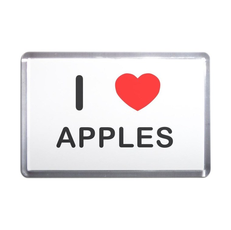I Love Apples - Plastic Fridge Magnet