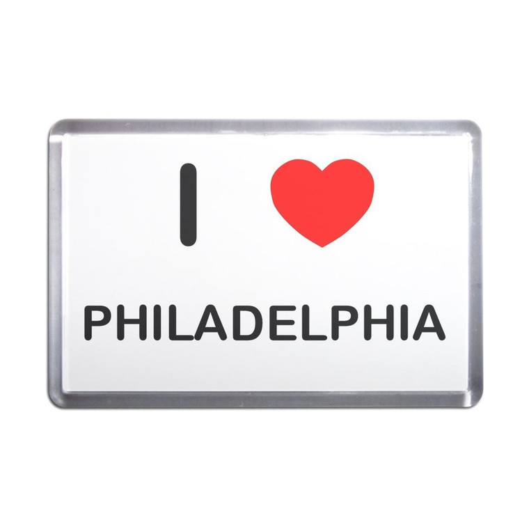 I Love Philadelphia - Plastic Fridge Magnet