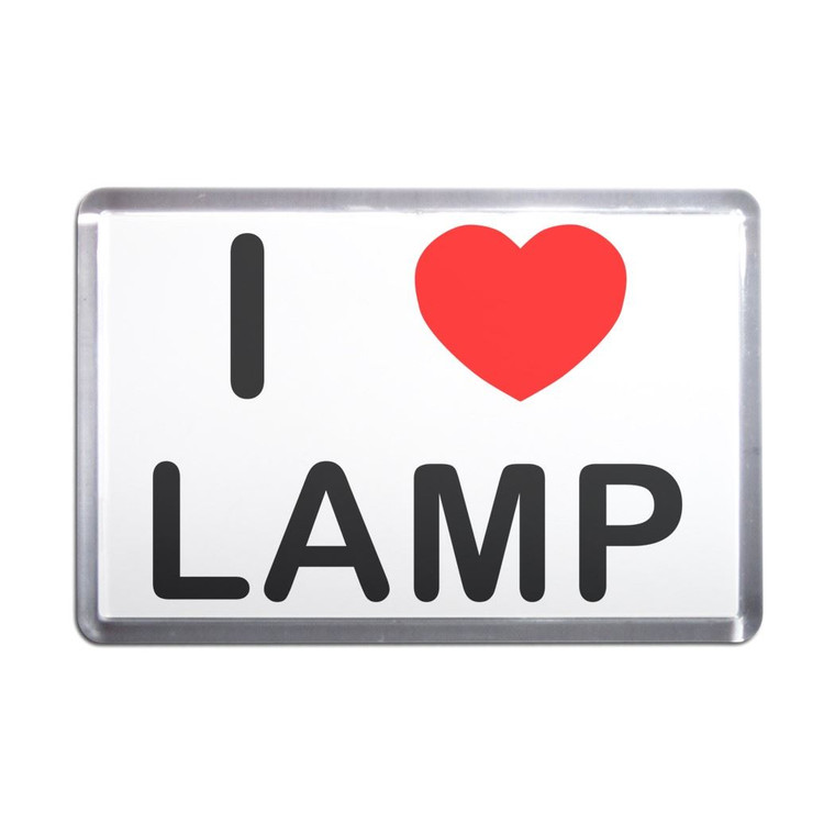 I love Lamp - Plastic Fridge Magnet