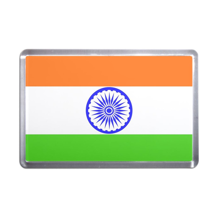 India Flag - Plastic Fridge Magnet