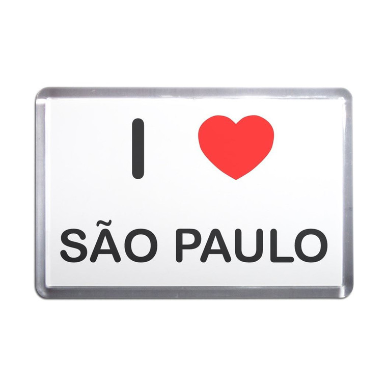 I Love Sao Paulo - Plastic Fridge Magnet