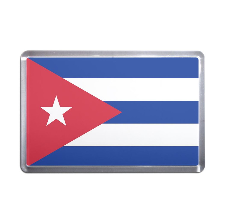 Cuba Flag - Plastic Fridge Magnet