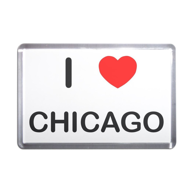 I Love Chicago - Plastic Fridge Magnet